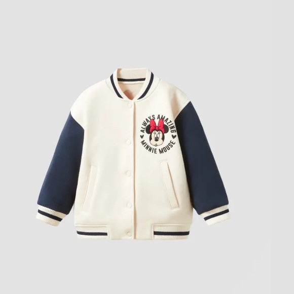 NWT New Zara Minnie Mouse Bomber Jacket 12-18 month - Picture 2 of 4